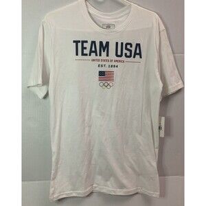 New Team USA T-Shirt Youth XL 18/20 White Crew Neck Short Sleeve  Casual